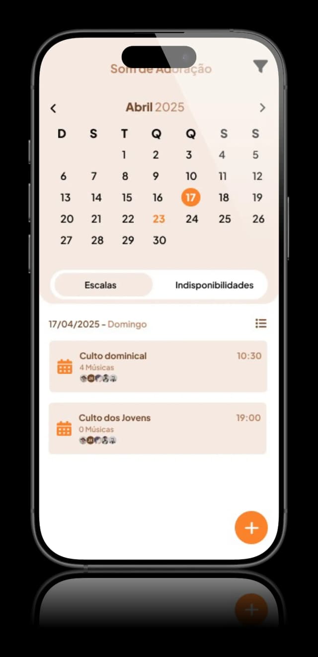 iPraise - Calendário de escalas